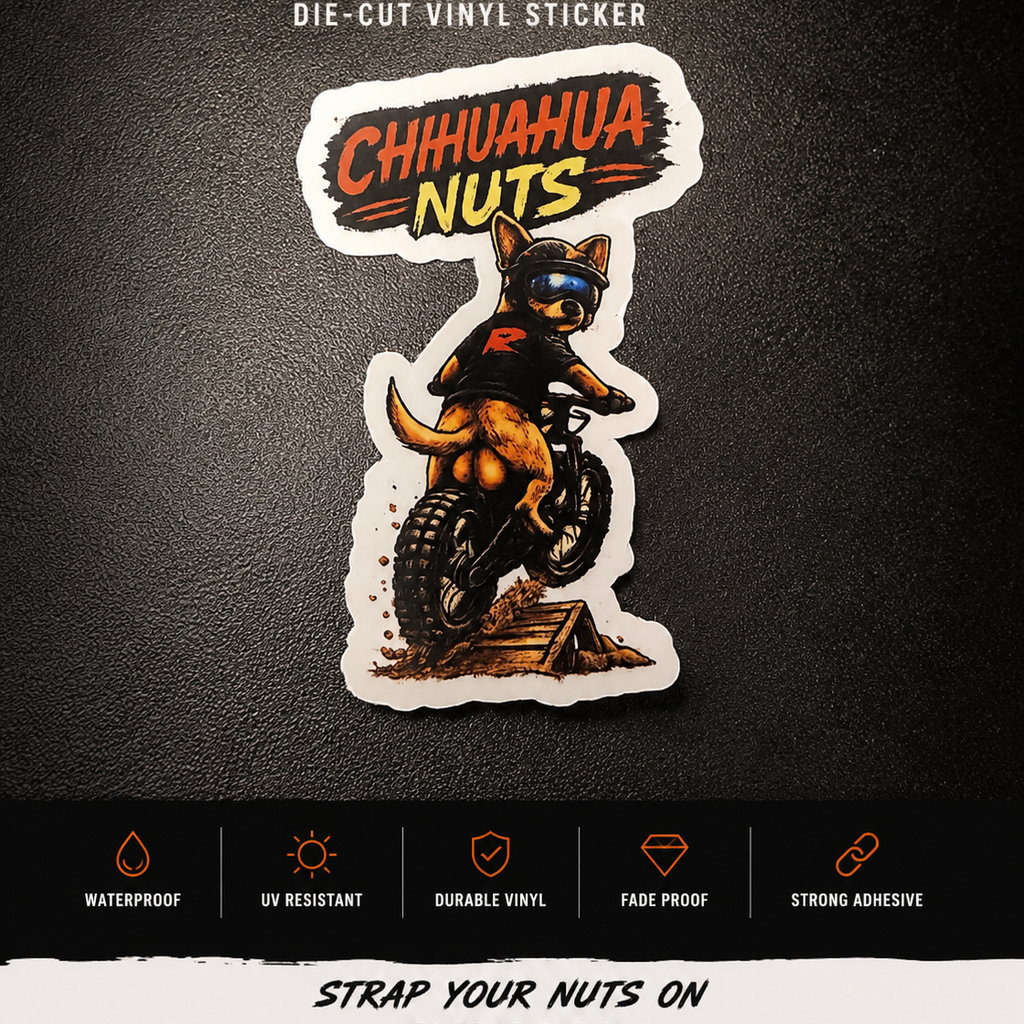 CHIHUAHUA NUTS STICKER