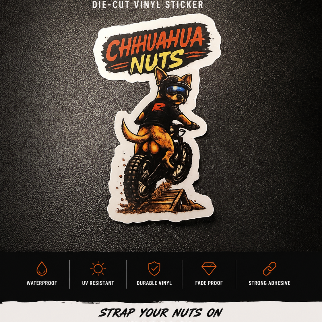 CHIHUAHUA NUTS STICKER